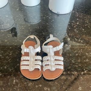 White toddler sandals